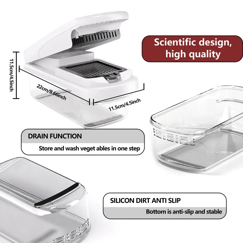 Snofrid Multifunction Vegetable Chopper, Kitchen Slicer, Dicer & Grater