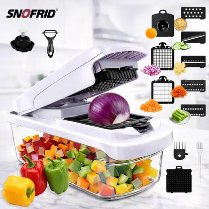 Snofrid Multifunction Vegetable Chopper, Kitchen Slicer, Dicer & Grater