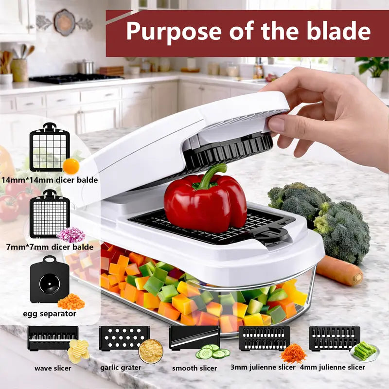 Snofrid Multifunction Vegetable Chopper, Kitchen Slicer, Dicer & Grater