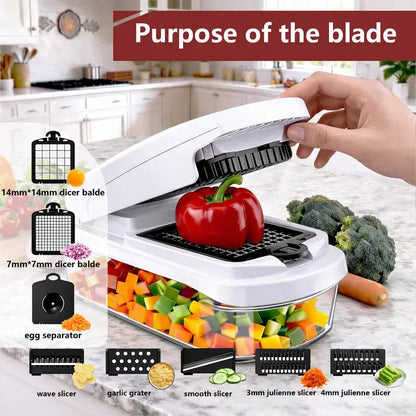 Snofrid Multifunction Vegetable Chopper, Kitchen Slicer, Dicer & Grater