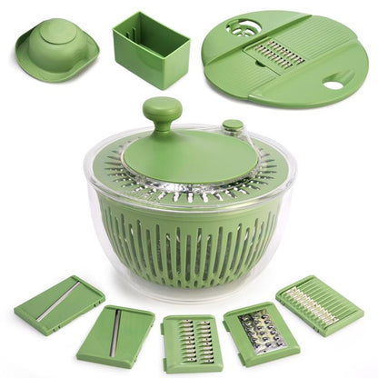 PUKOMC Large Salad Spinner, 5-in-1 Vegetable Dryer, Washer & Strainer