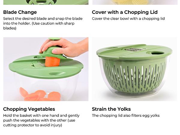PUKOMC Large Salad Spinner, 5-in-1 Vegetable Dryer, Washer & Strainer