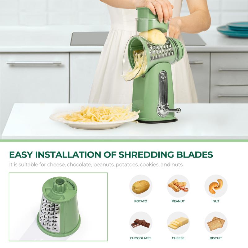 SUSTEAS Multi-Purpose Hand Grater, Kitchen Tool for Cheese, Veggies & Fruits