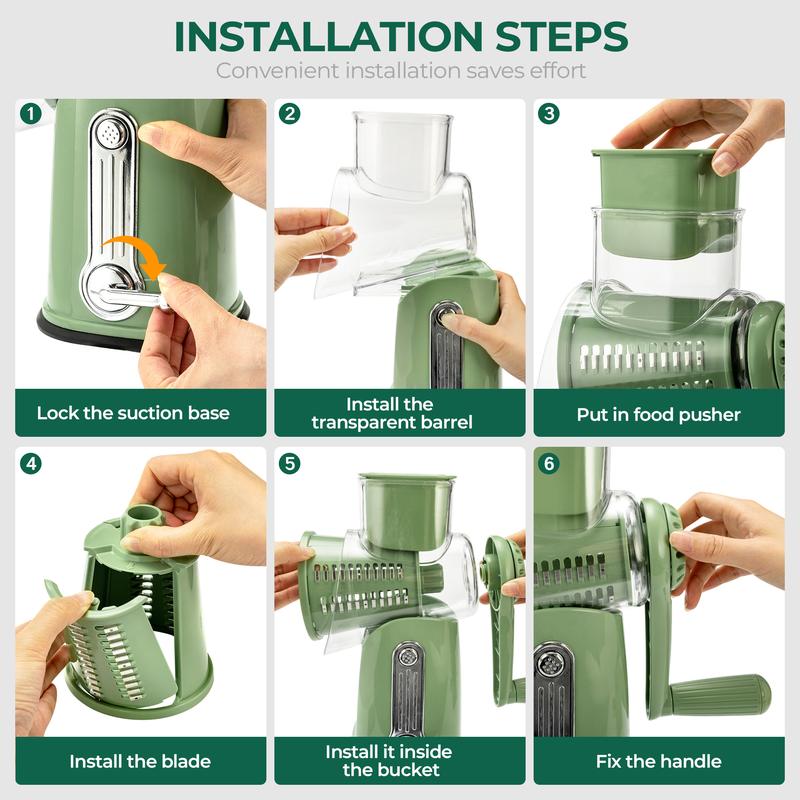 SUSTEAS Multi-Purpose Hand Grater, Kitchen Tool for Cheese, Veggies & Fruits